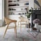 Flash Furniture Naomi Cane Rattan Dining and Accent Chair w/Solid Wood Frme, Gold Tipped Legs and Beige Padded Seat SK-220901-NAT-GG - alternate 10
